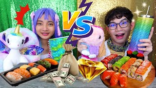 Rich Student VS Very Rich Food School Supplies Funny #Mukbang​ RICH STUDENT VS VERY RICH:Kunti