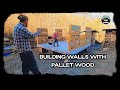 Building walls out of pallet wood  part 1  tiny pallet house in the woods