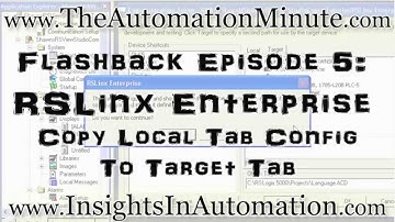 RSLinx Enterprise Copy Local Tab to Target