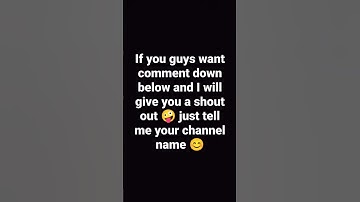 comment down below and I