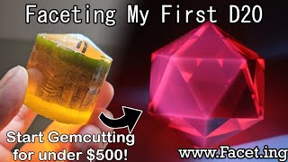 Making a D20 from a Laser Garnet Crystal!