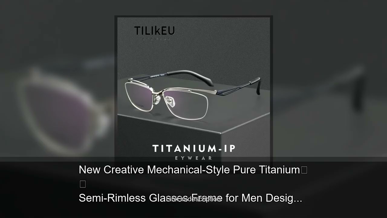 New Creative Mechanical-Style Pure Titanium Semi-Rimless Glasses Frame for Men Designer Handmad