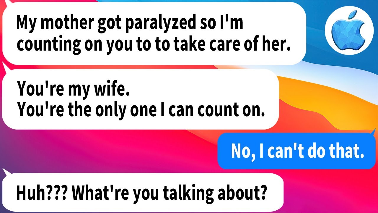 【Apple】My husband urgently calls me that my MIL had an accident that left her unable to walk. In...