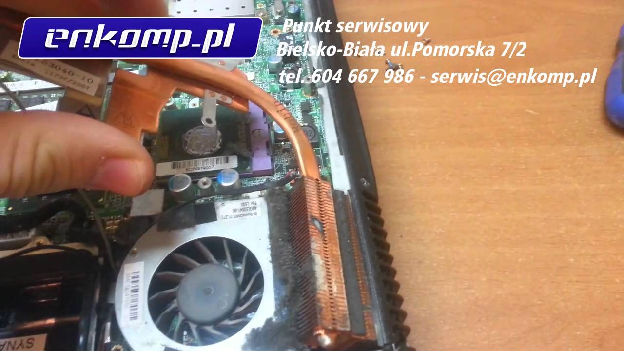 Notebook heatsink clean cleaning heatpipe czyszczenie laptopa YouTube