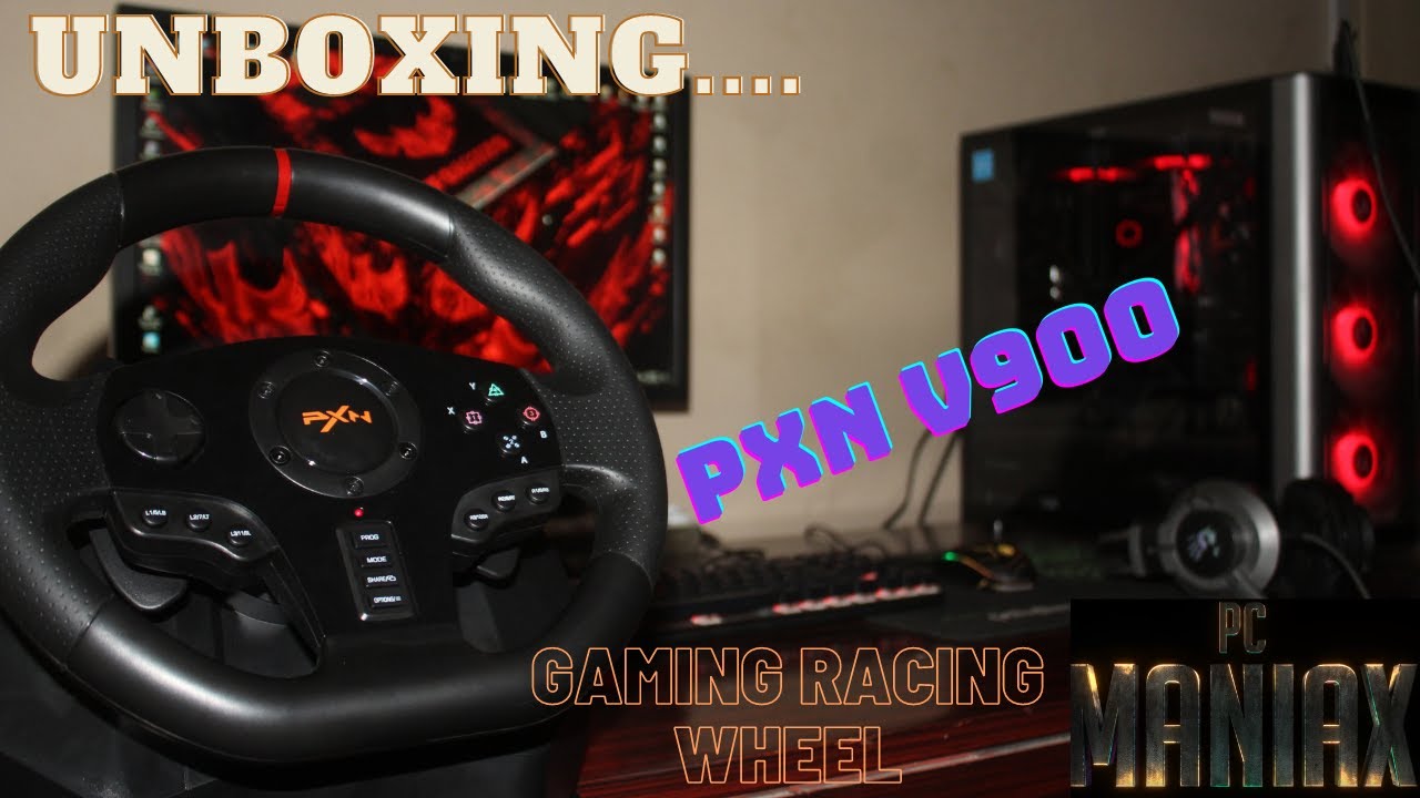 Gaming Steering Wheel (PXN V900) unboxing in karachi YouTube