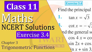 NCERT Solutions for Class 11 Maths Chapter 3 Exercise 3.4