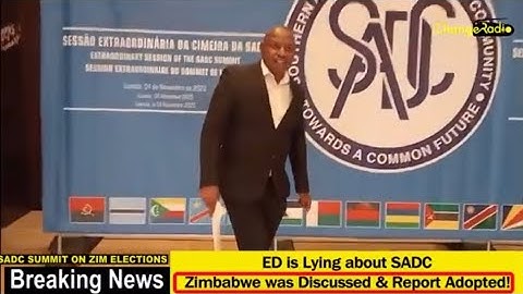 BREAKING:SADC Nullifies Mnangagwa Election As Flawed After Adopting SEOM Report-Rerun Coming