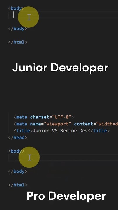 Junior Developer VS Senior Developer: #coding #programming #html5 # ...