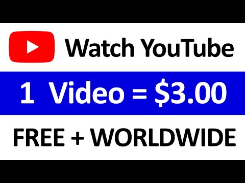 İzlədiyiniz YouTube Videonu başına 3.00 $ qazan (PULSUZ)-Onlayn Video İzləyərək Pul qazanın...