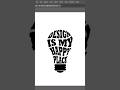 Bulb Typography Made Easy 💡|Pro Tips in Adobe Illustrator 2025.