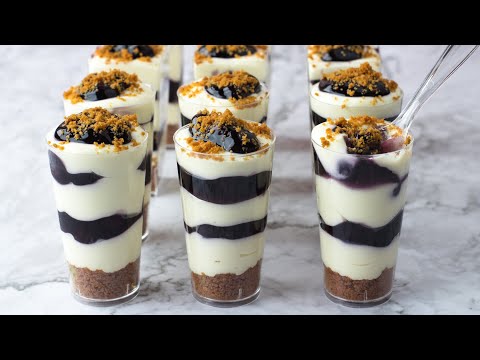 No-Bake Blueberry Cheesecake Shooters