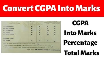 How To Cgpa Into Marks || Percentage || Total Marks