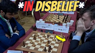 Hans Nieman cannot believe he blundered | Vidit Gujrathi vs Hans Niemann | FIDE Grand Swiss