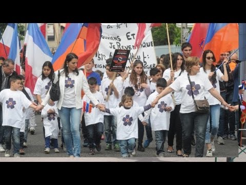 სომეხი ერის გენოციდის 100 წლისთავი. საფრანგეთი Франция День Геноцида Армян 24.04.2015 Армяне Вірмени
