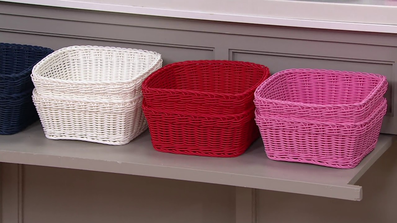 Lock & Lock Set of 2 DishwasherSafe Square Baskets on QVC YouTube