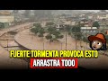 Horror en Brasil, Fuertes lluvias arrastran todo, inundan calles y casas