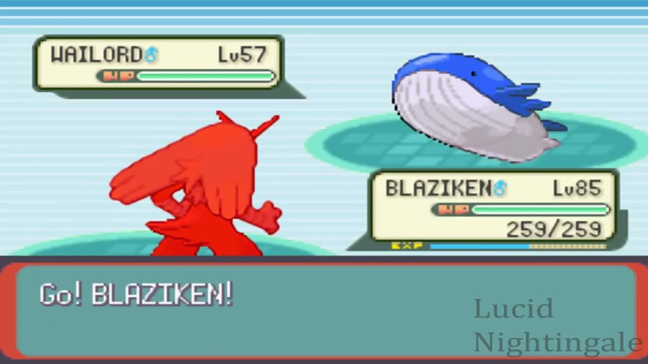 Pokemon Emerald Elite Four Blaziken Solo Run