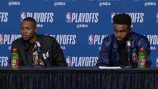 Terry Rozier & Jaylen Brown Postgame Interview   Bucks vs Celtics   Game 2   2018 NBA Playoffs