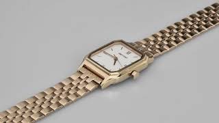 SS908 flat mineral glass watch For Woman