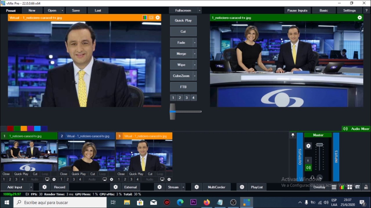 Virtual news set Virtual news set