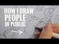 Inspiration to Draw in Public 👀 // no talking, no music [Train Station Sketching ASMR]