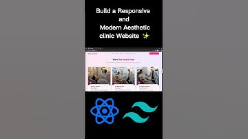 Build a Responsive and Modern Aesthetic clinic Web #tailwindcss #react #frontend #shorts #oualicode