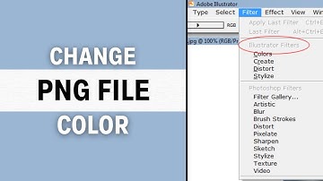 How To Change Color of PNG File in Illustrator - Adobe Illustrator Change Image Colour or Vector