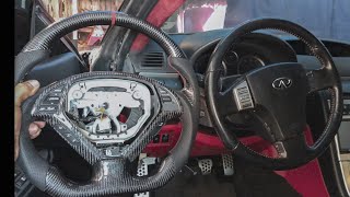 G35 to G37 carbon fiber steering wheel conversion ( jaliscos_carbonfiber)