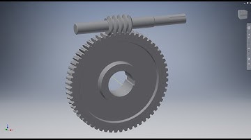 Học inventor cơ bản: Vẽ và mô phong chuyển động trục vít bánh vít bằng inventor