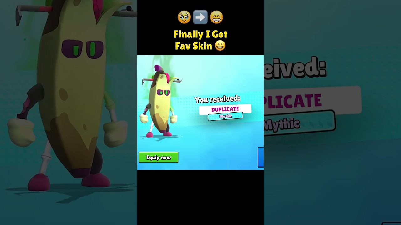Finally I Got Fav Skin 😱 0000000.1% chances to get zombie banana 🍌