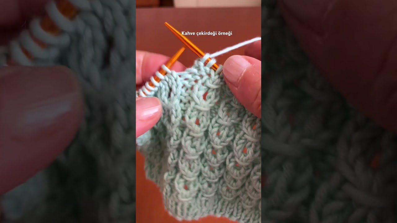 Kahve çekirdeği örneği❤️knitting coffee bean pattern 