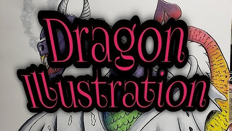 Using my Spectrum Noir Illustrator markers for the first time to paint A Dragon | Speed paint