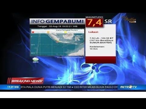 Gempa Banten 7,4 SR Berpotensi Tsunami Terasa Hingga Jakarta