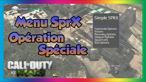 [Hack/FR] Mod Menu SPRX Spécial Ops (HD/720/1080)