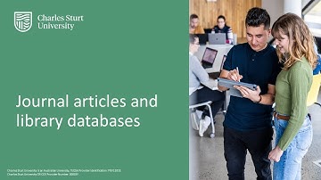 Journal articles and library databases