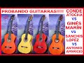 PROBANDO GUITARRAS DE DISTINTA GAMA CONDE ATOCHA VS SANCHIS GINES MARIN VS ANTONIO APARICIO FLAMENCO