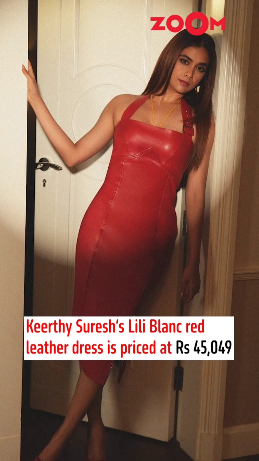 Keerthy Suresh spotted serving HOT looks in red leather dress ? #keerthysuresh #shorts