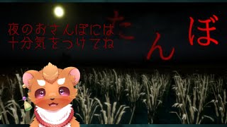 【たんぼ】夜道のさんぽは・・・気を付けてね