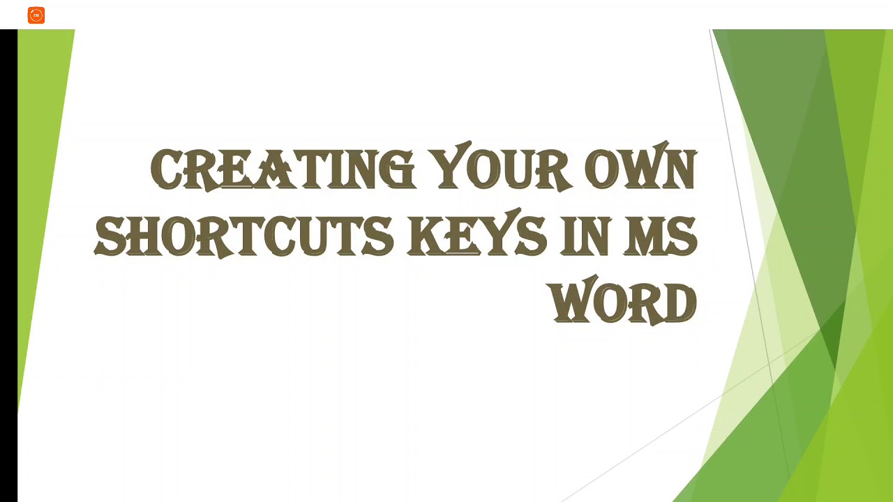 Creating your own shortcut keys in MS word for grade 3 to 10 - YouTube