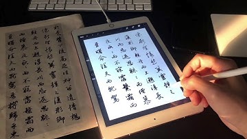 Chinese calligraphy handwriting with iPad Pro 11 inch