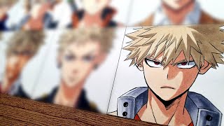 Drawing BAKUGOU as 12 different ANIMES CHARACTERS