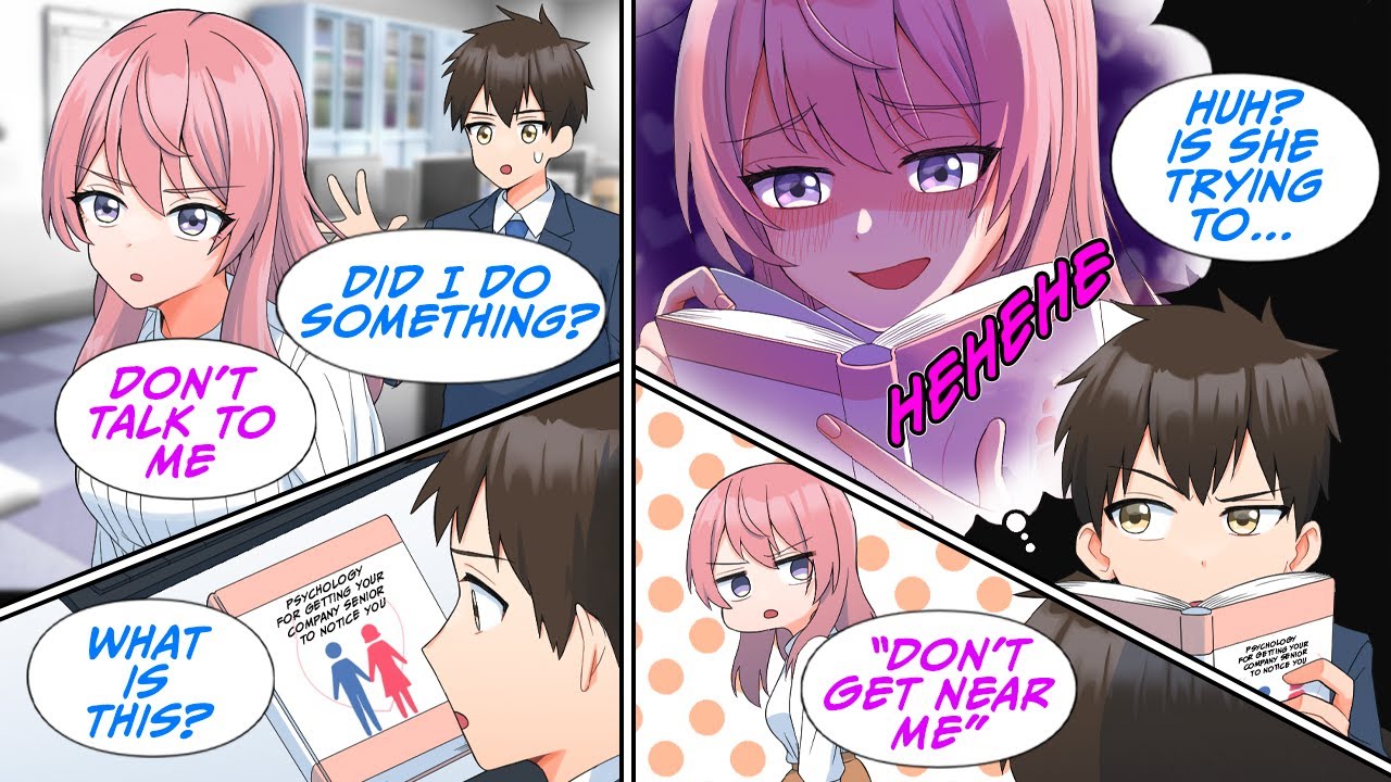 [Manga Dub] Psychology book left on the desk of my junior colleague who's only cold to me [RomCom]