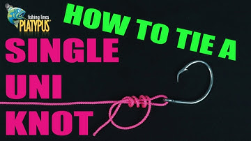 How to Tie a Single Uni Knot - Tackle Tactics Animated Knot Series