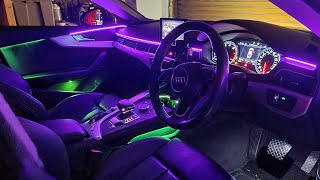 Audi A5 Sportback F5 / A4 B9 | LED Bead Symphony Kit Ambient Light Install | RGB LED Car Interior