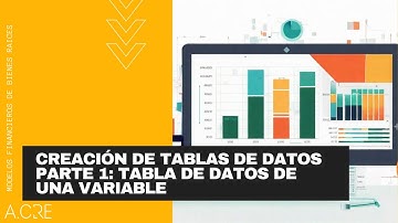 Creación de Tablas de Datos Parte 1: Tabla De Datos De Una Variable