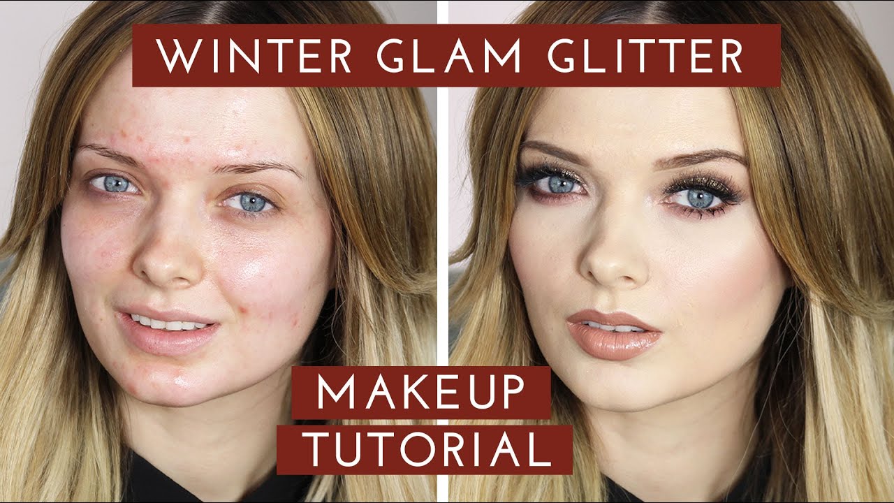 Winter GLAM Glitter Makeup Tutorial New Years Eve Makeup