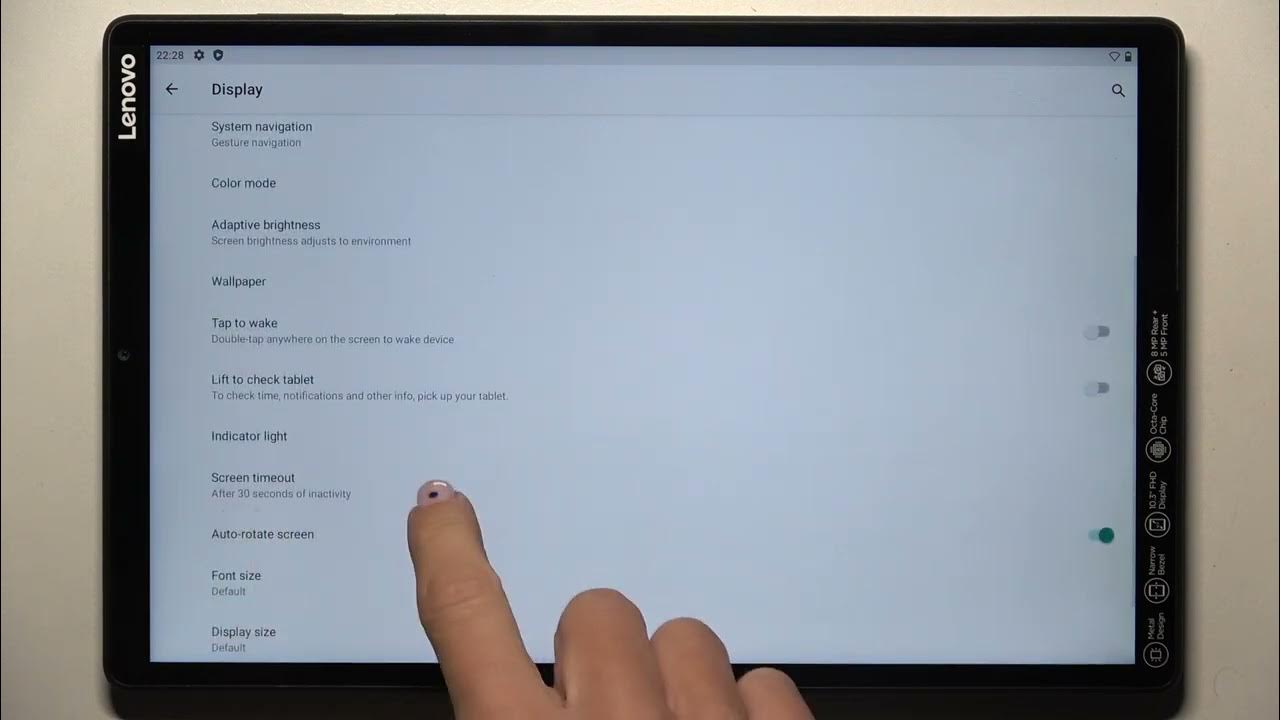 LENOVO TAB M10+ How To Change Screen Timeout YouTube