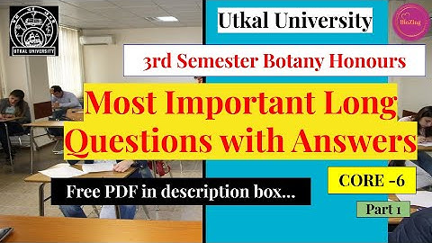 Imp Long Questions & Answers of Core 6 3rd sem Botany Hons (economic botany) | Part 1 #viralvideo