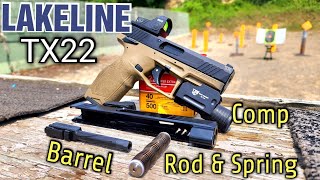 Taurus TX22 Upgrades Lakeline Comped Slide Target Barrel & Stainless Guide Rod Review