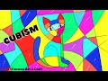 Draw Cat Easy In Cubism Style Cubism Art Drawing Lesson For Kids Step By Step 